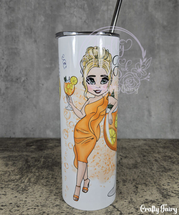 personalised lady aperol spritz cocktail tumbler