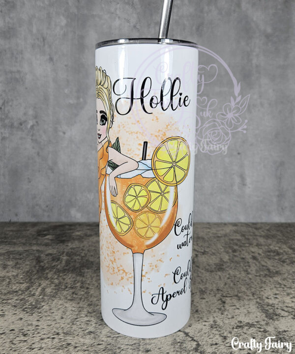 personalised lady aperol spritz cocktail tumbler