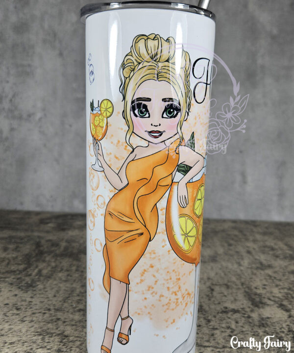 personalised lady aperol spritz cocktail tumbler