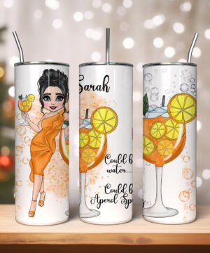 Personalised Lady Aperol Spritz Cocktail Tumbler