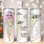 Personalised Lady Martini Cocktail Tumbler