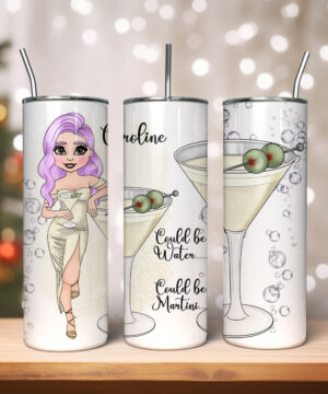Personalised Lady Martini Cocktail Tumbler