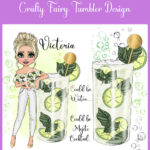 personalised lady sugar plum fairy cocktail tumbler