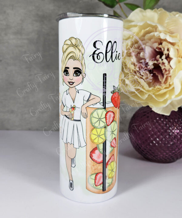 personalised lady pimms cocktail tumbler