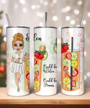 Personalised Lady Pimms Cocktail Tumbler
