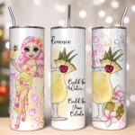 Personalised Lady Pina Colada Cocktail Tumbler