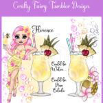 personalised lady sugar plum fairy cocktail tumbler
