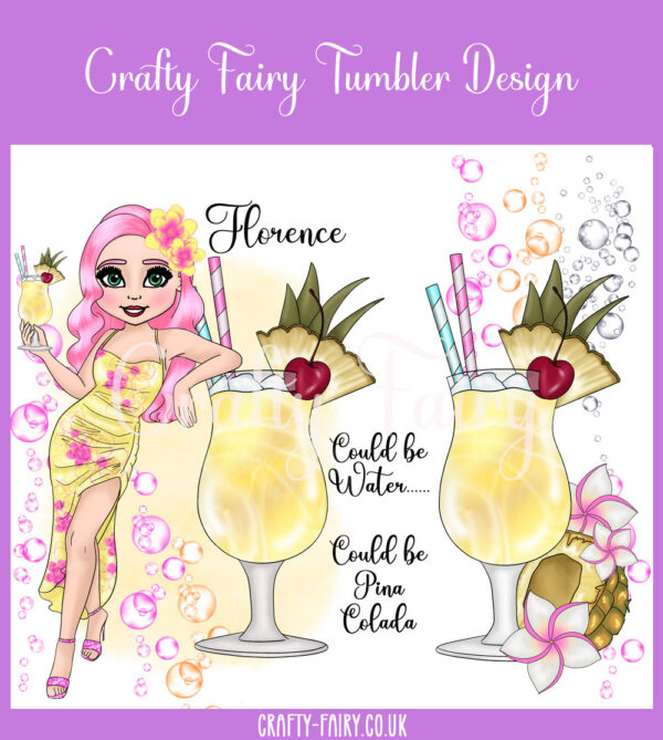 personalised lady sugar plum fairy cocktail tumbler
