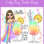 personalised lady sugar plum fairy cocktail tumbler