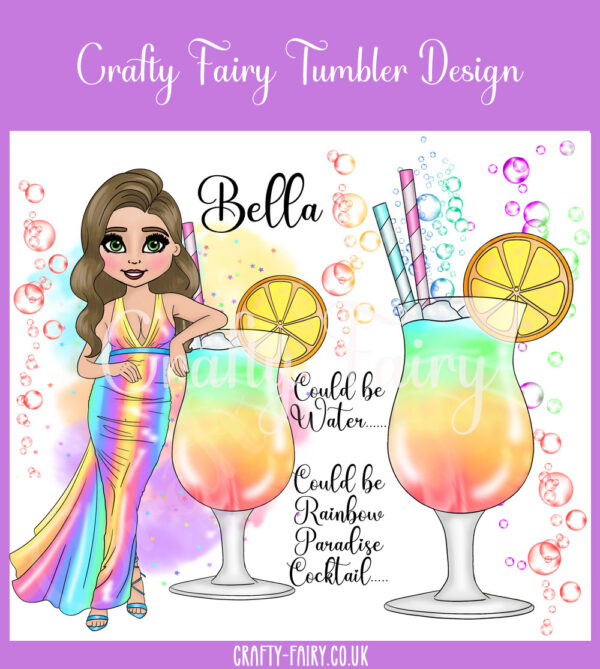 personalised lady sugar plum fairy cocktail tumbler