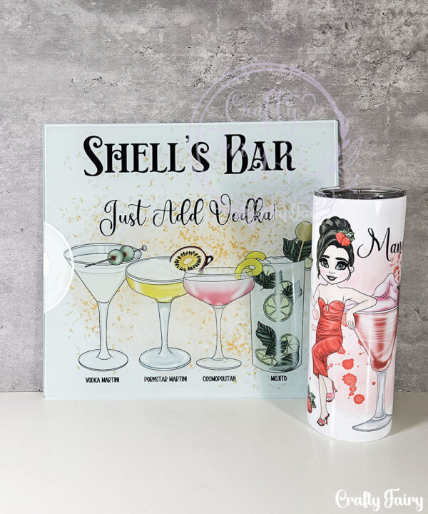 personalised lady strawberry daiquiri cocktail tumbler