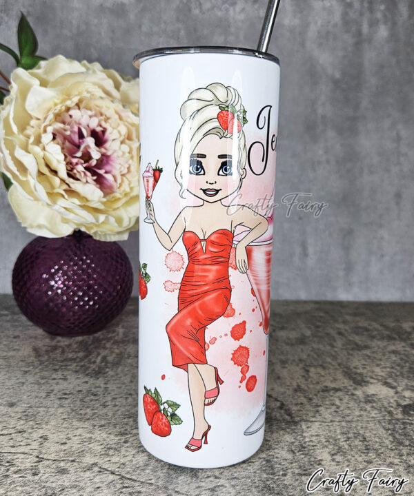 Personalised Lady Strawberry Daiquiri Cocktail Tumbler
