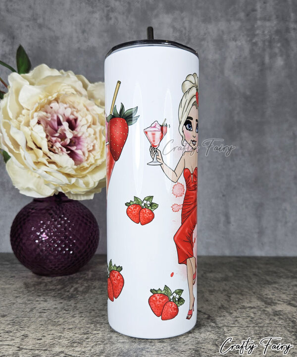 personalised lady strawberry daiquiri cocktail tumbler