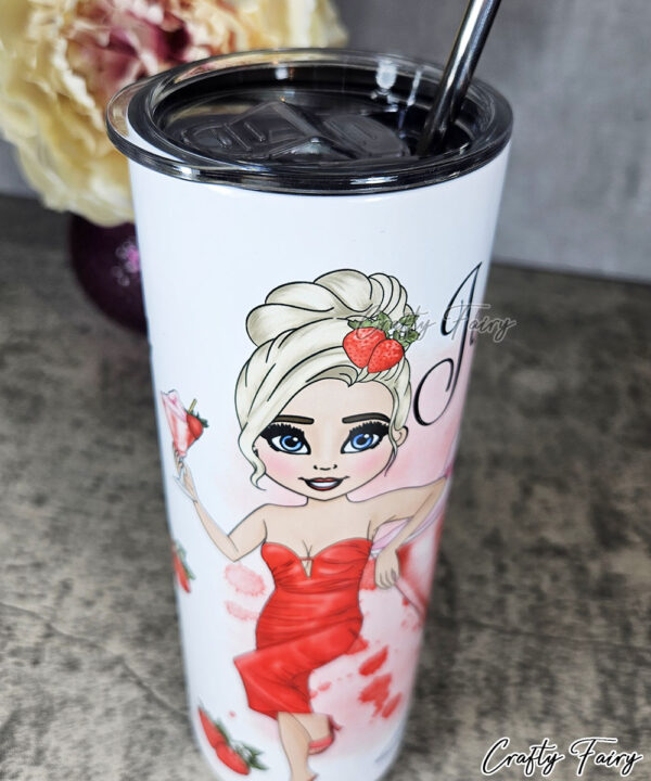 Personalised Lady Strawberry Daiquiri Cocktail Tumbler