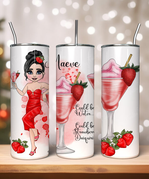 Personalised Lady Strawberry Daiquiri Cocktail Tumbler