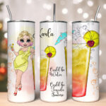 Personalised Lady Tequila Sunrise Cocktail Tumbler V1