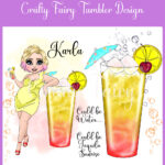 personalised lady sugar plum fairy cocktail tumbler