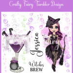 personalised witches brew & bubbles lady 20oz halloween tumbler