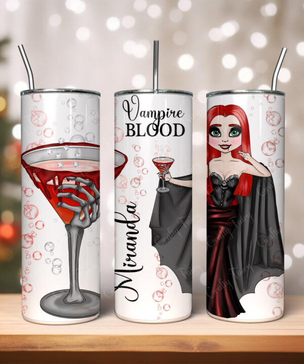 Personalised Vampire Kiss Vamp Blood Cocktail 20oz Halloween Tumbler