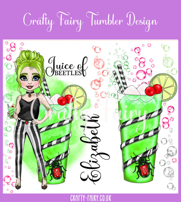 personalised juice of beetles cocktail 20oz halloween tumbler