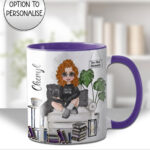 personalised book lover i love reading mug gift for lady