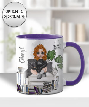 personalised book lover i love reading mug gift for lady