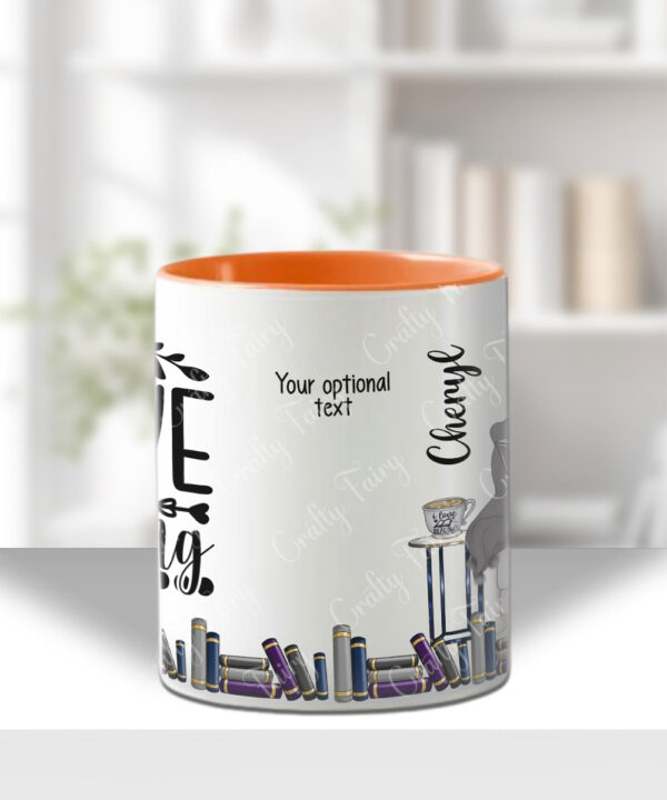 personalised book lover i love reading mug gift for lady