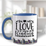 personalised book lover i love reading mug gift for lady