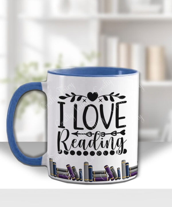 personalised book lover i love reading mug gift for lady