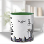 personalised book & cat lover mug gift for lady