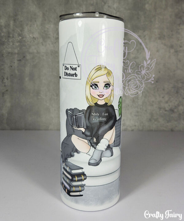 personalised book lover i love reading lady 20oz tumbler