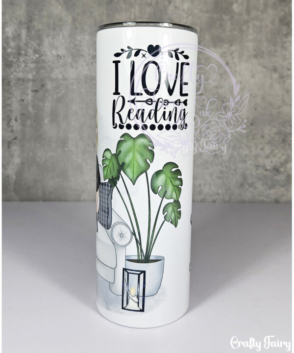 personalised book lover i love reading lady 20oz tumbler