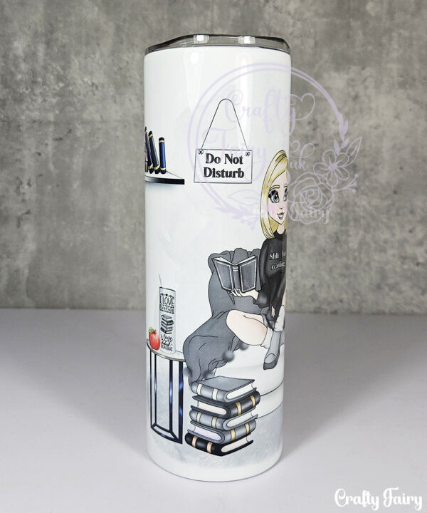 personalised book lover i love reading lady 20oz tumbler