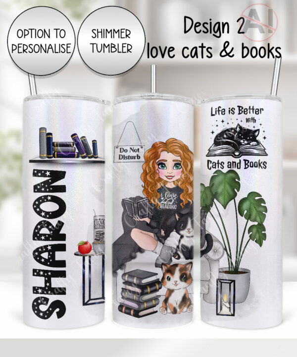 personalised book lover i love reading lady 20oz tumbler