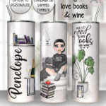 personalised book lover i love reading lady 20oz tumbler