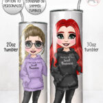 personalised minding my own small business lady in black 20oz tumbler