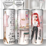 personalised 20oz tumbler for sewist seamstress lady