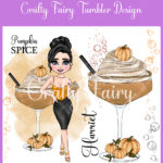 personalised pumpkin spice martini cocktail 20oz halloween tumbler
