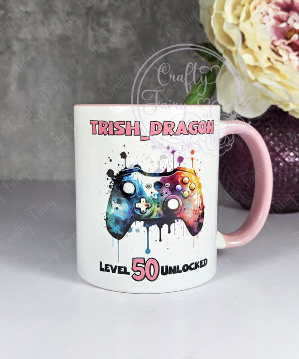 personalised gaming controller gamer boy or girl mug gift