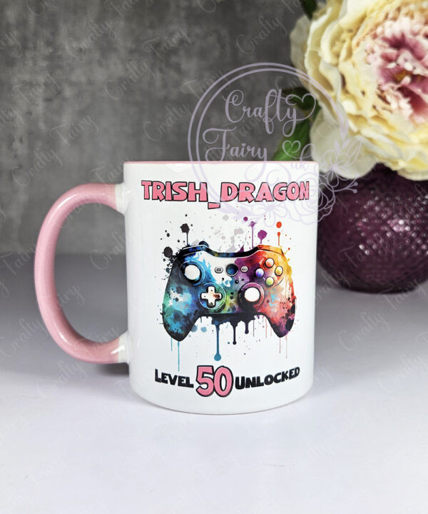 personalised gaming controller gamer boy or girl mug gift