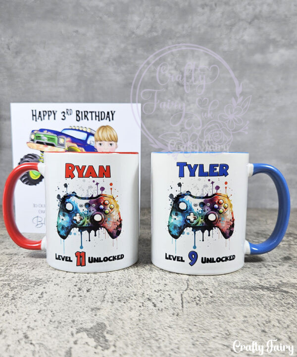 personalised gaming controller gamer boy or girl mug gift