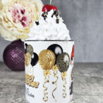 Personalised Birthday Mug Gift for Lady in Leopard Print Top & Skirt