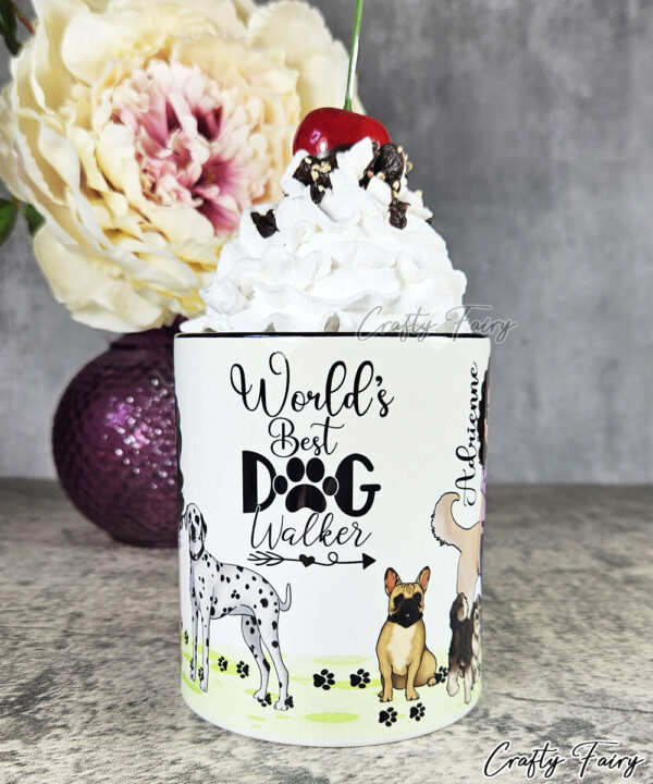 Personalised World's Best Dog Walker Lady Mug Gift
