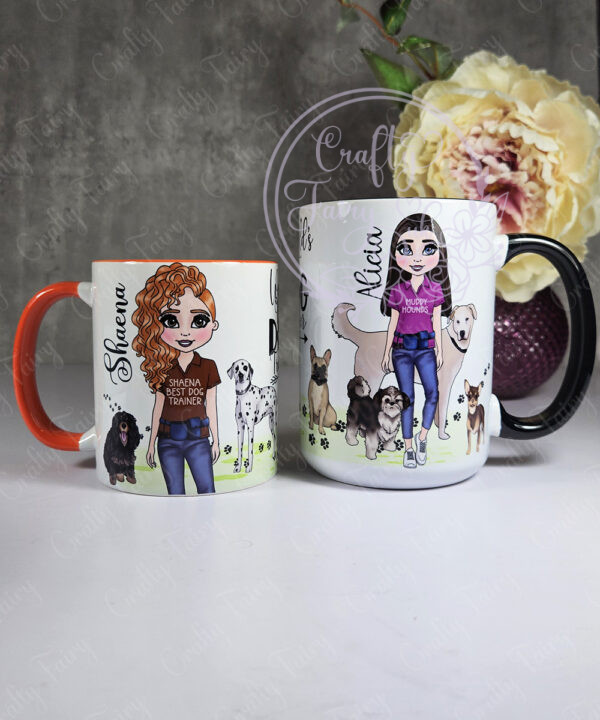 personalised world's best dog walker lady mug gift