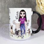 personalised world's best dog walker lady mug gift