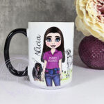 personalised world's best dog walker lady mug gift