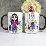 personalised world's best dog walker lady mug gift