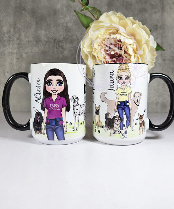 personalised world's best dog walker lady mug gift