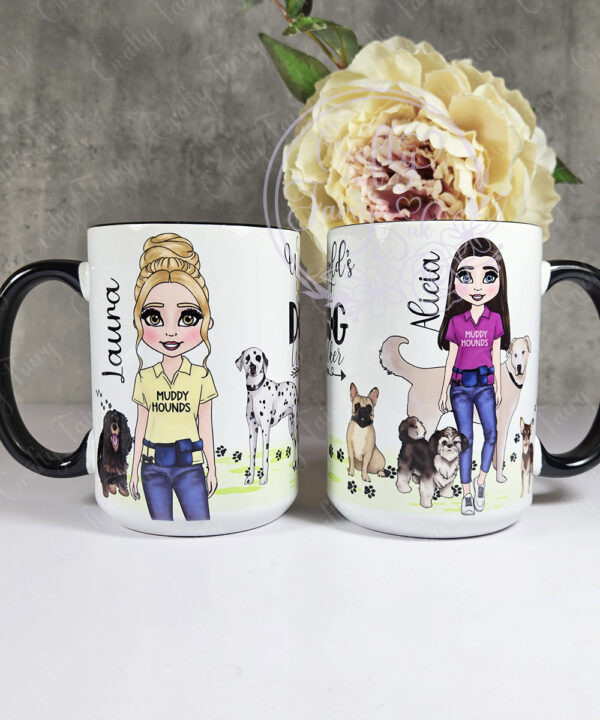 personalised world's best dog walker lady mug gift