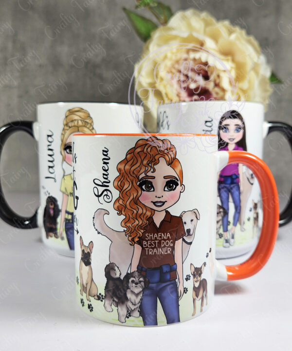 personalised world's best dog walker lady mug gift
